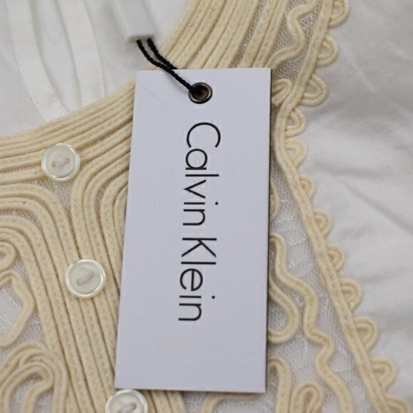 Calvin Klein Blouse New with Tags Size Small Color Cream - Picture 5 of 7